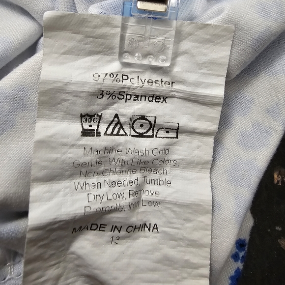 SHEIN Midi White /Blue Floral Drawstring Cami Dress Very Soft High Stretch Small - Picture 12 of 12